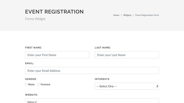 Event Registration Form